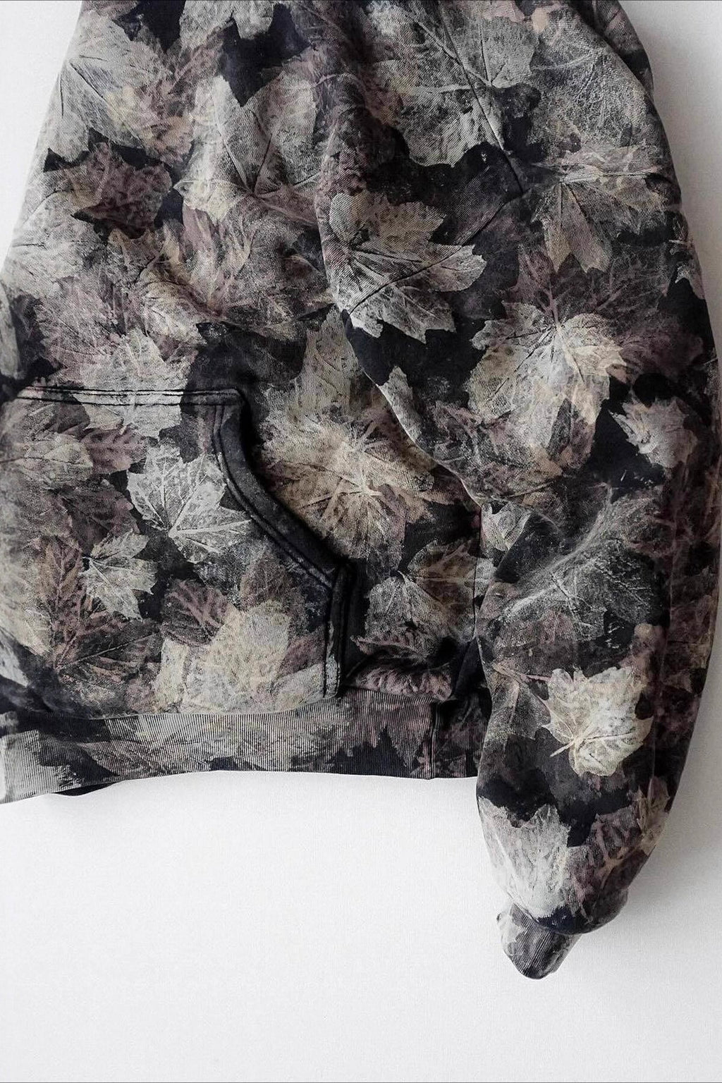 Leaf Print Pullover Hoodie