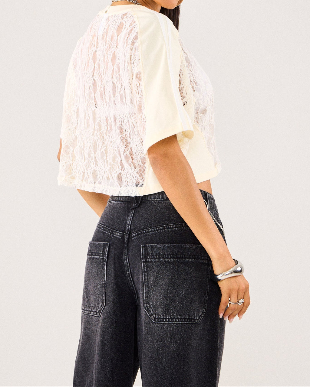 Varsity Crush Lace Jersey Top