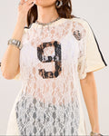 Sweet Talk Sheer Lace Jersey Top