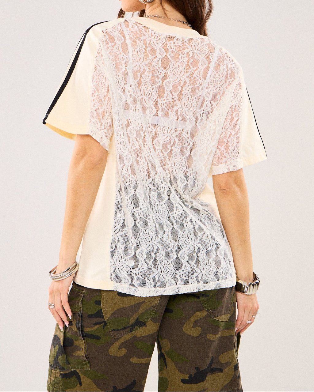 Sweet Talk Sheer Lace Jersey Top