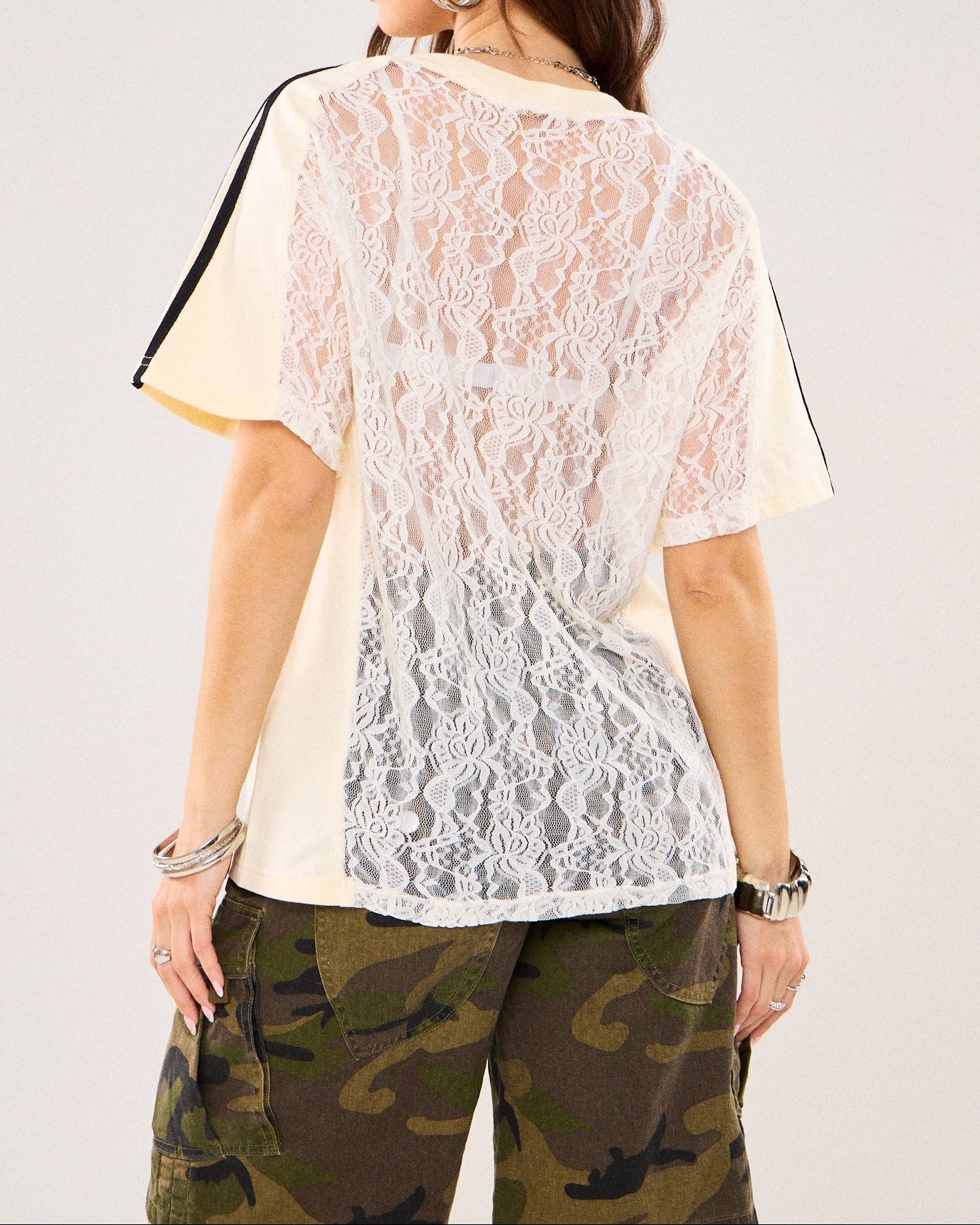 Sweet Talk Sheer Lace Jersey Top