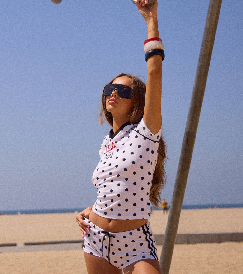 Game Day Crush Polka Dot Hot Shorts