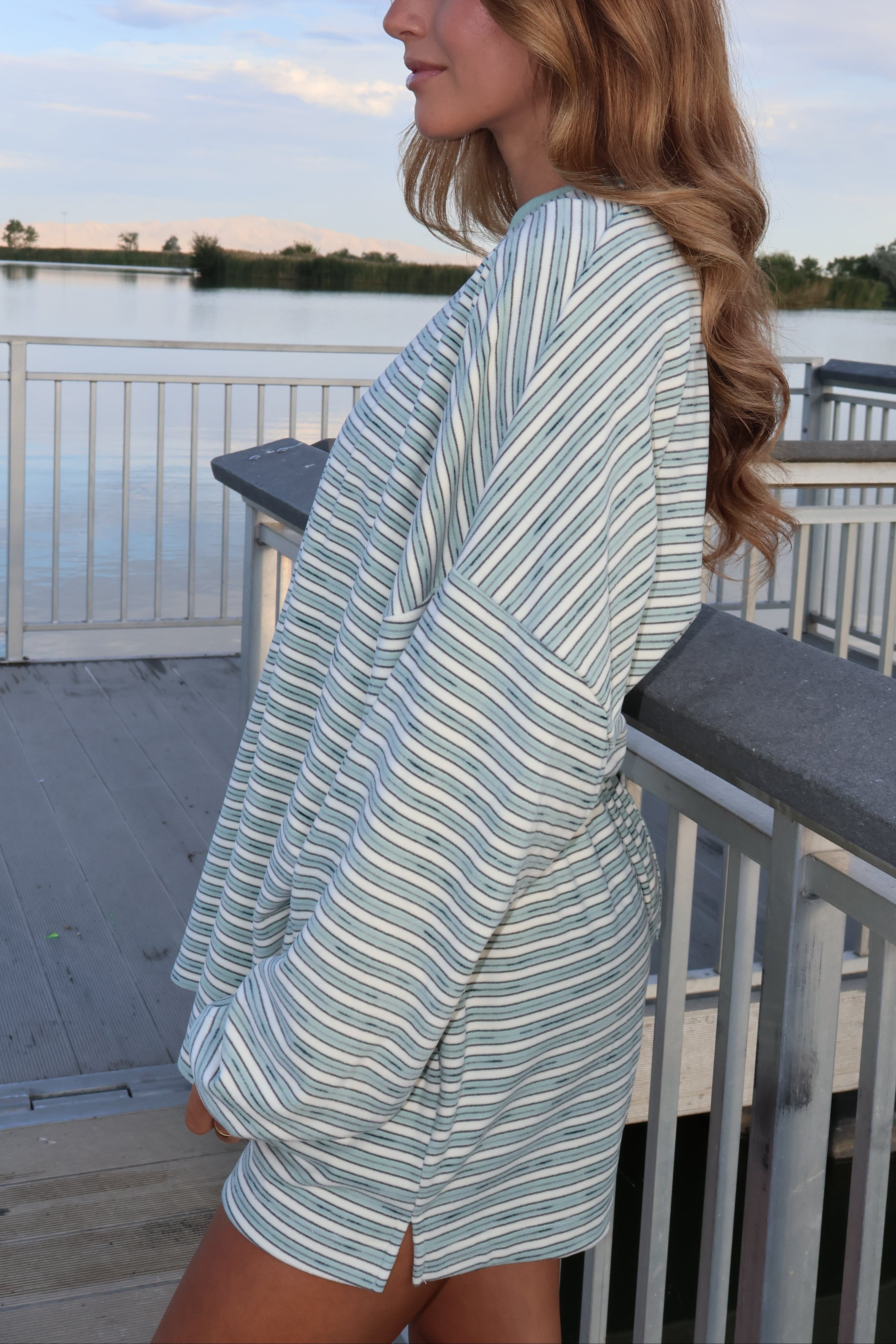 Cameron Fleece Stripe Pullover