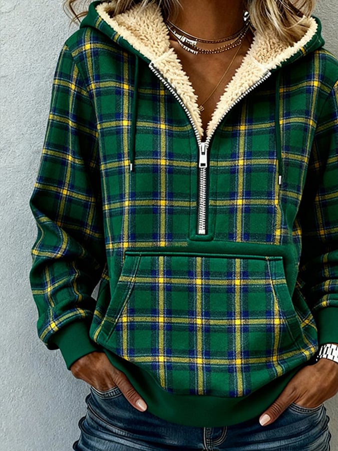 Women'S Casual Loose Color-Blocked Sweatshirt