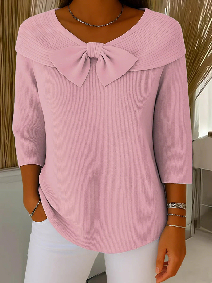 Women's Christmas Bow Casual Tops