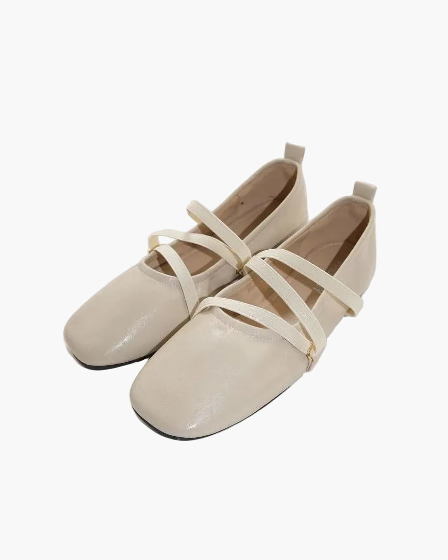 Cross Straps Foldable Ballet Flats