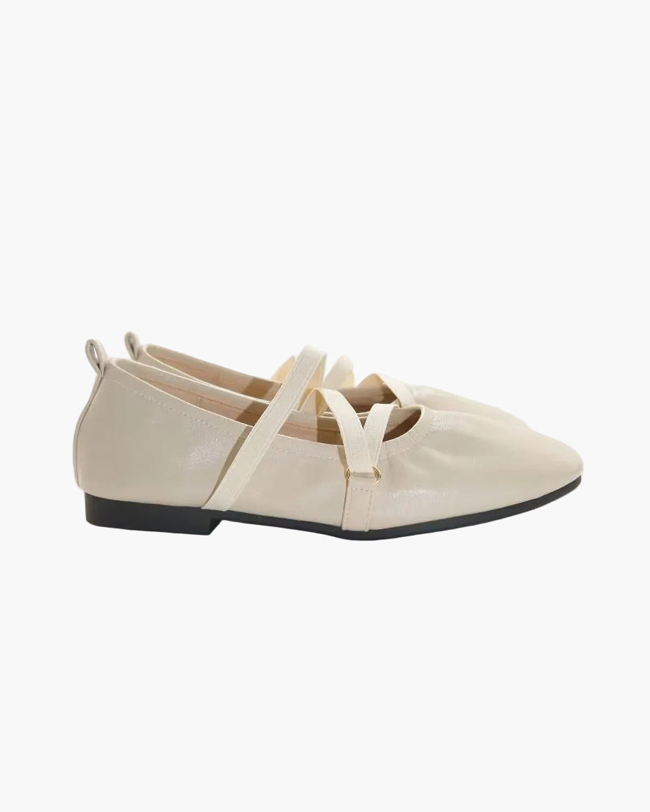 Cross Straps Foldable Ballet Flats