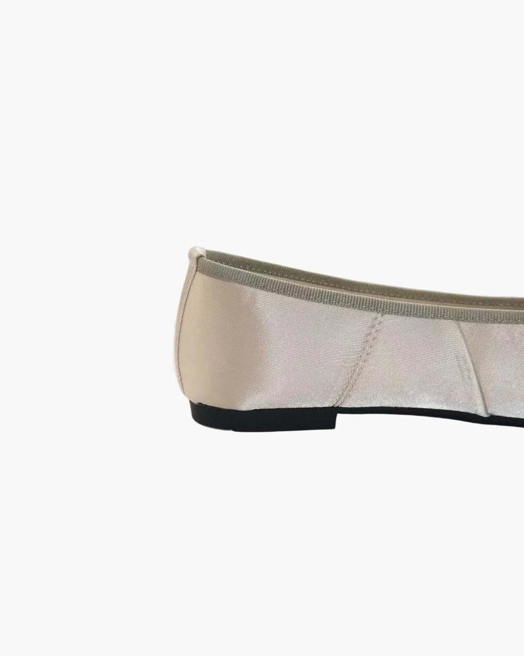 Satin Wrinkles Tabi Ballet Flats
