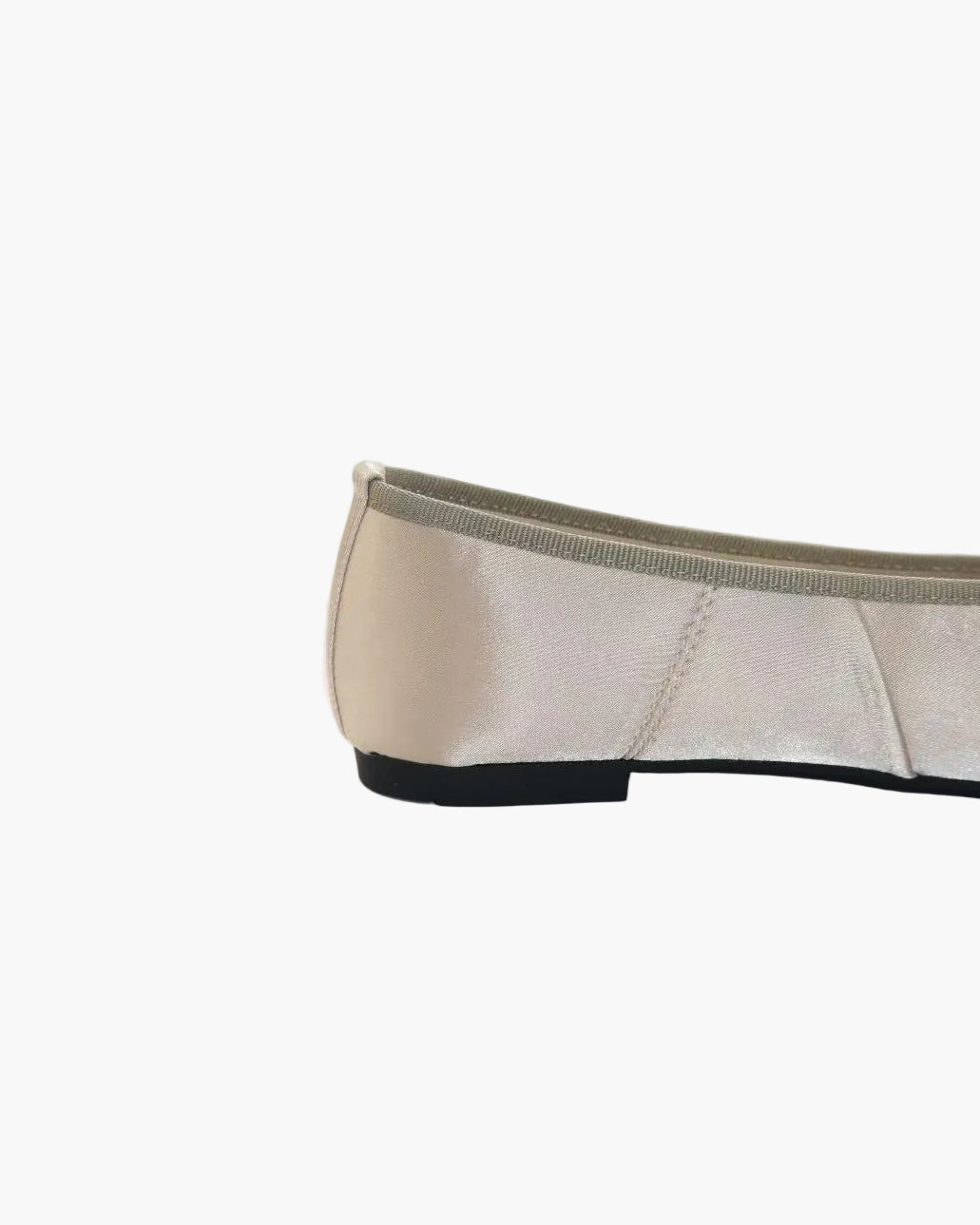 Satin Wrinkles Tabi Ballet Flats