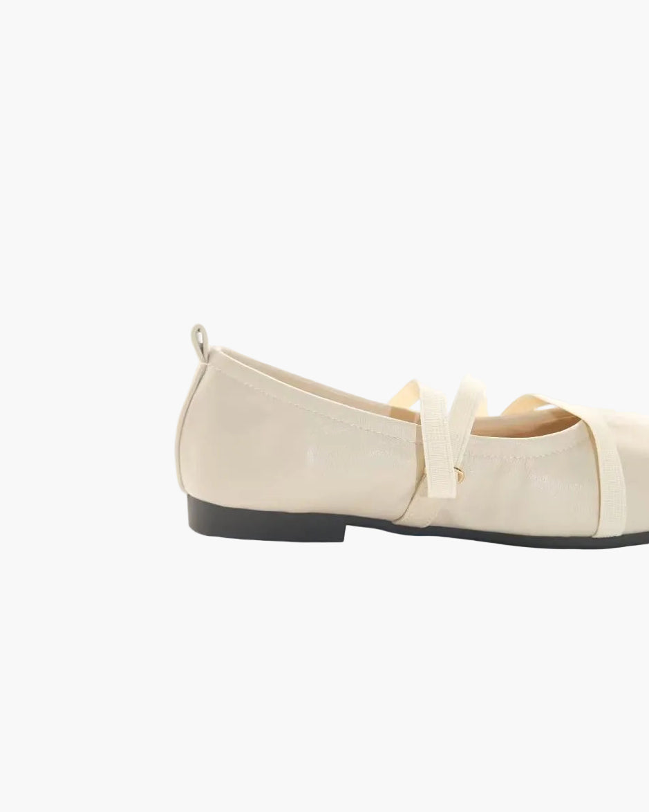 Cross Straps Foldable Ballet Flats
