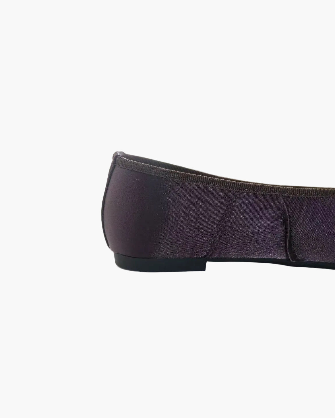 Satin Wrinkles Tabi Ballet Flats