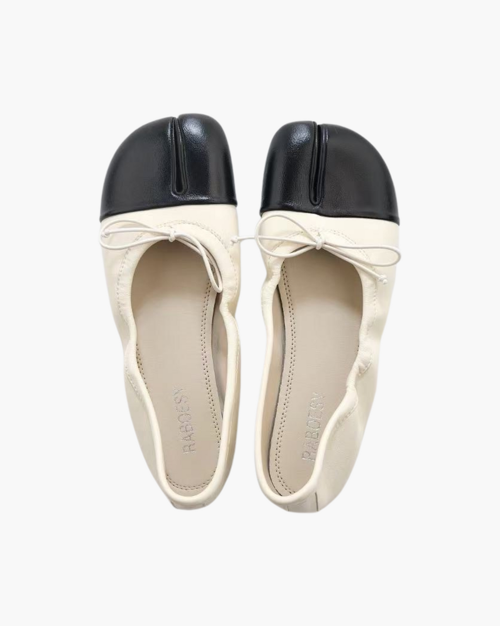 Foldable Color Block Tabi Flats