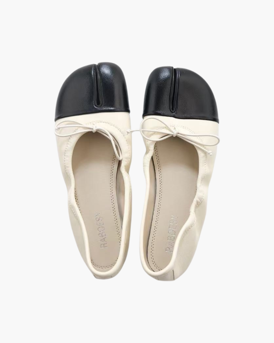 Foldable Color Block Tabi Flats