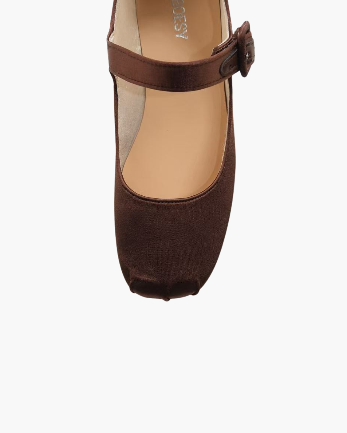 Satin Square Toe Mary Jane Flats