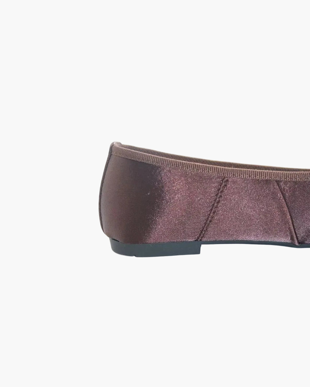 Satin Wrinkles Tabi Ballet Flats