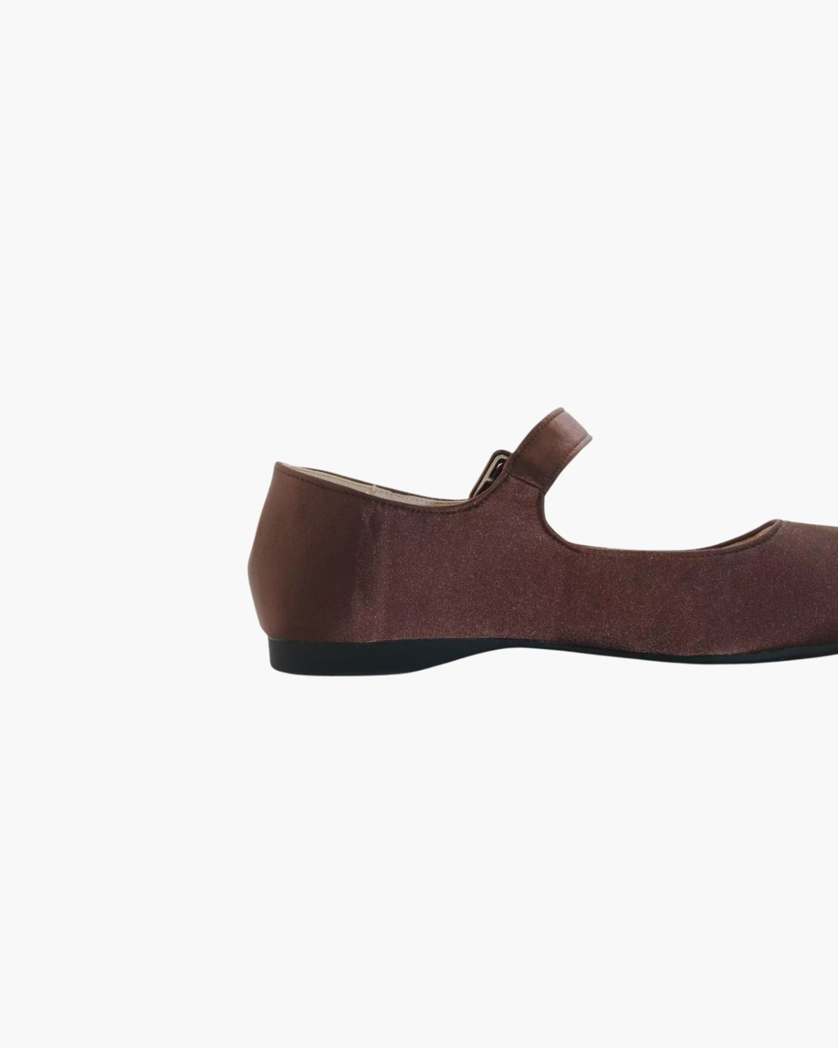 Satin Square Toe Mary Jane Flats