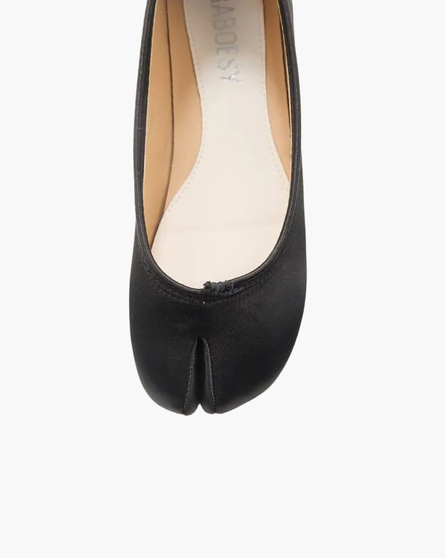 Satin Tabi Ballet Flats