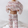 Women's Cartoon Cat Long Sleeve Cotton Homewear Set