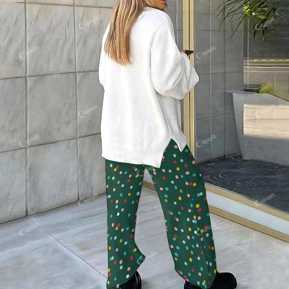 Christmas Tree Pattern Loungewear Set For Women