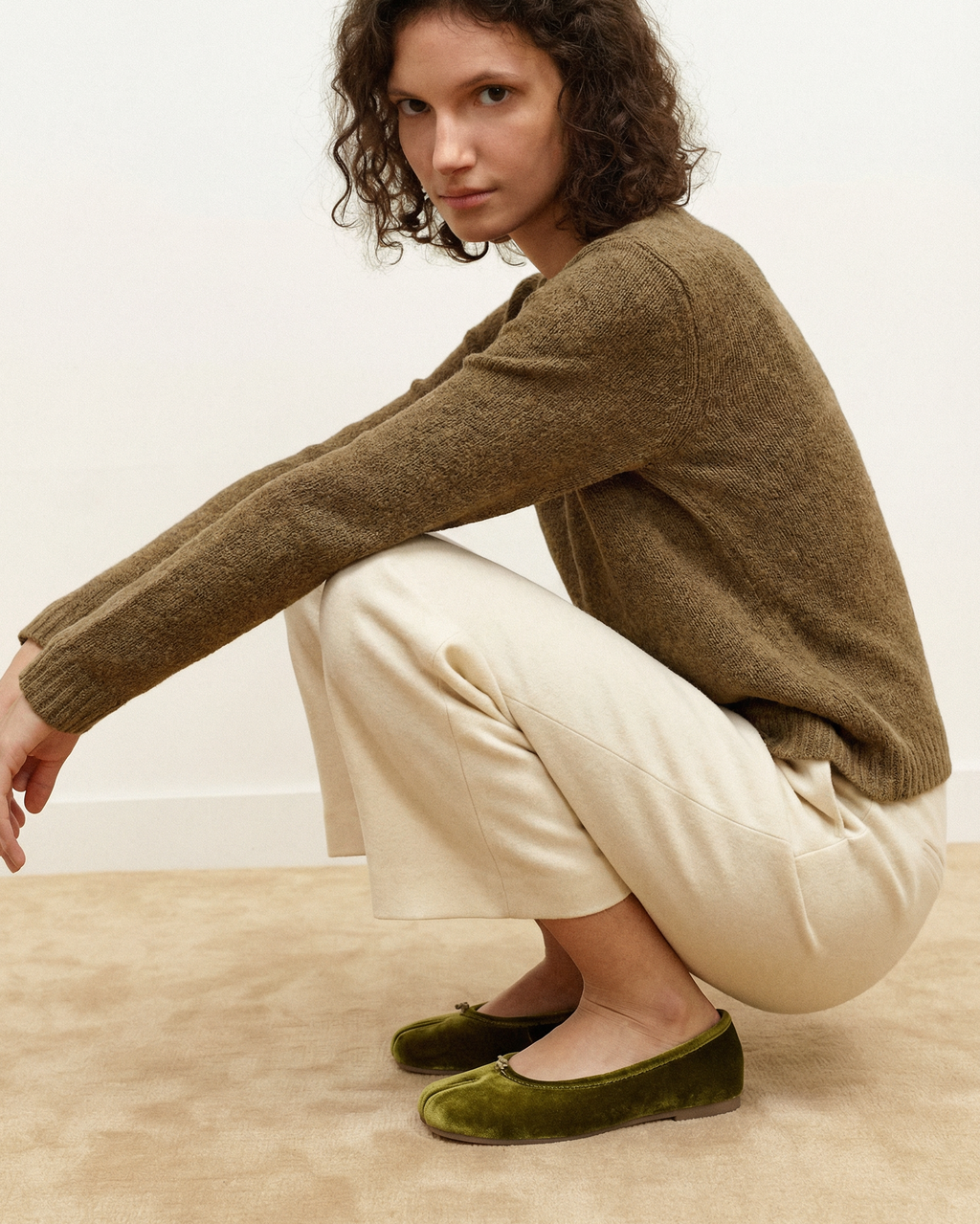 Velvet Tabi Ballet Flats