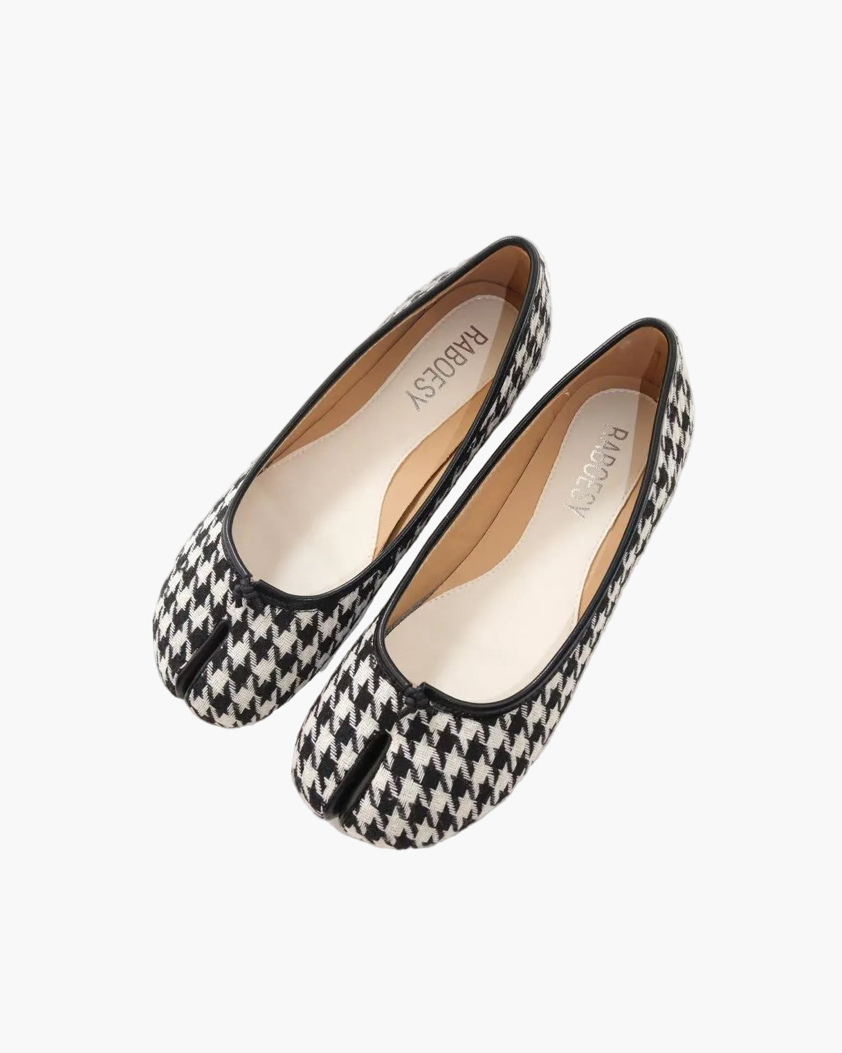 Plaid Tabi Ballet Flats