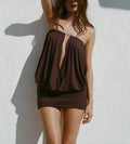 Strapless Cutout Bubble Mini Dress