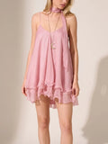 Chiffon Ruffle Mini Dress
