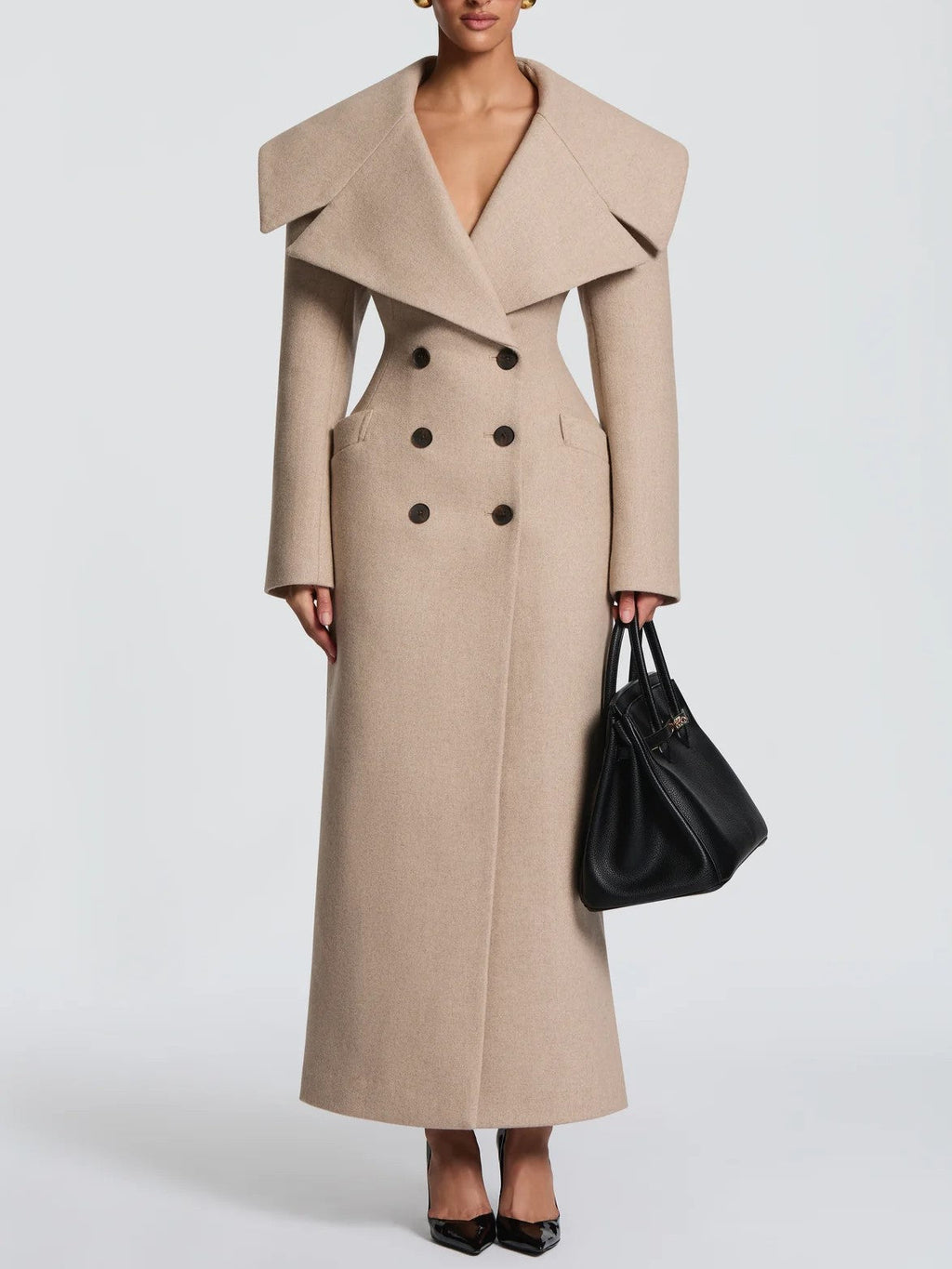 Burgundy Structured Coat Dress
