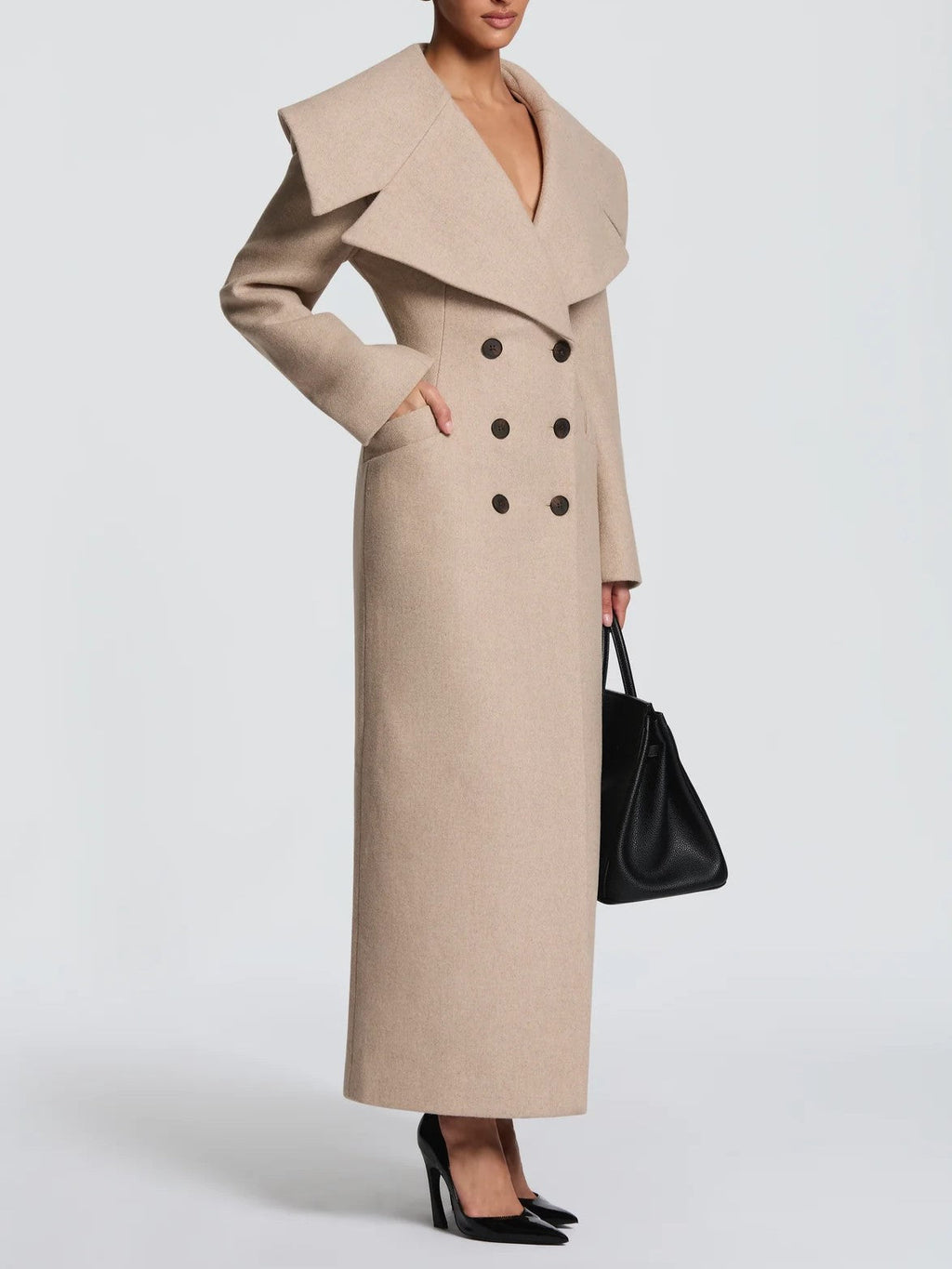 Burgundy Structured Coat Dress