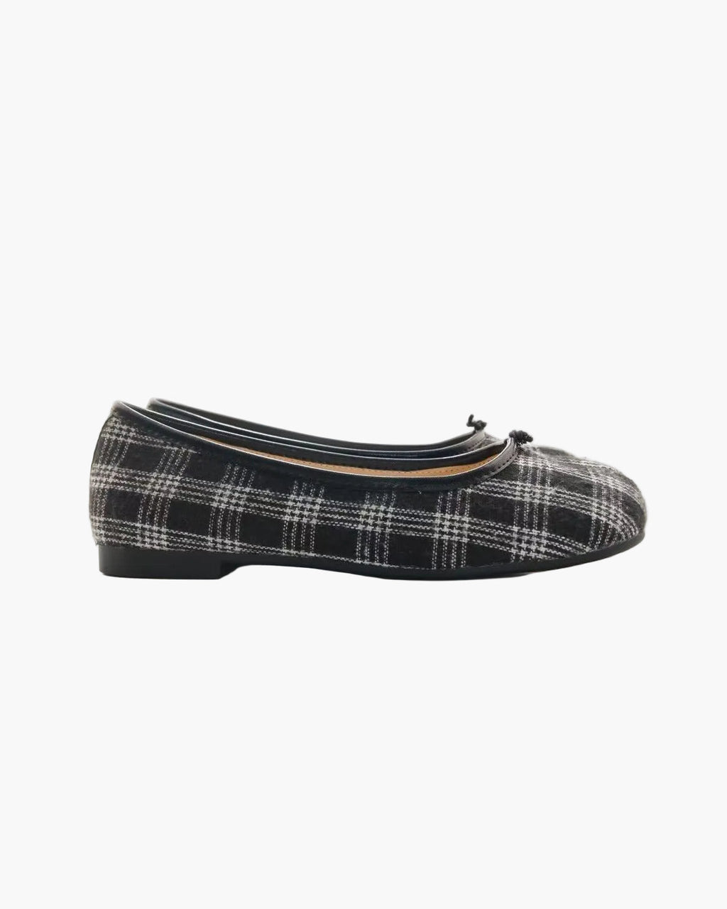 Plaid Tabi Ballet Flats