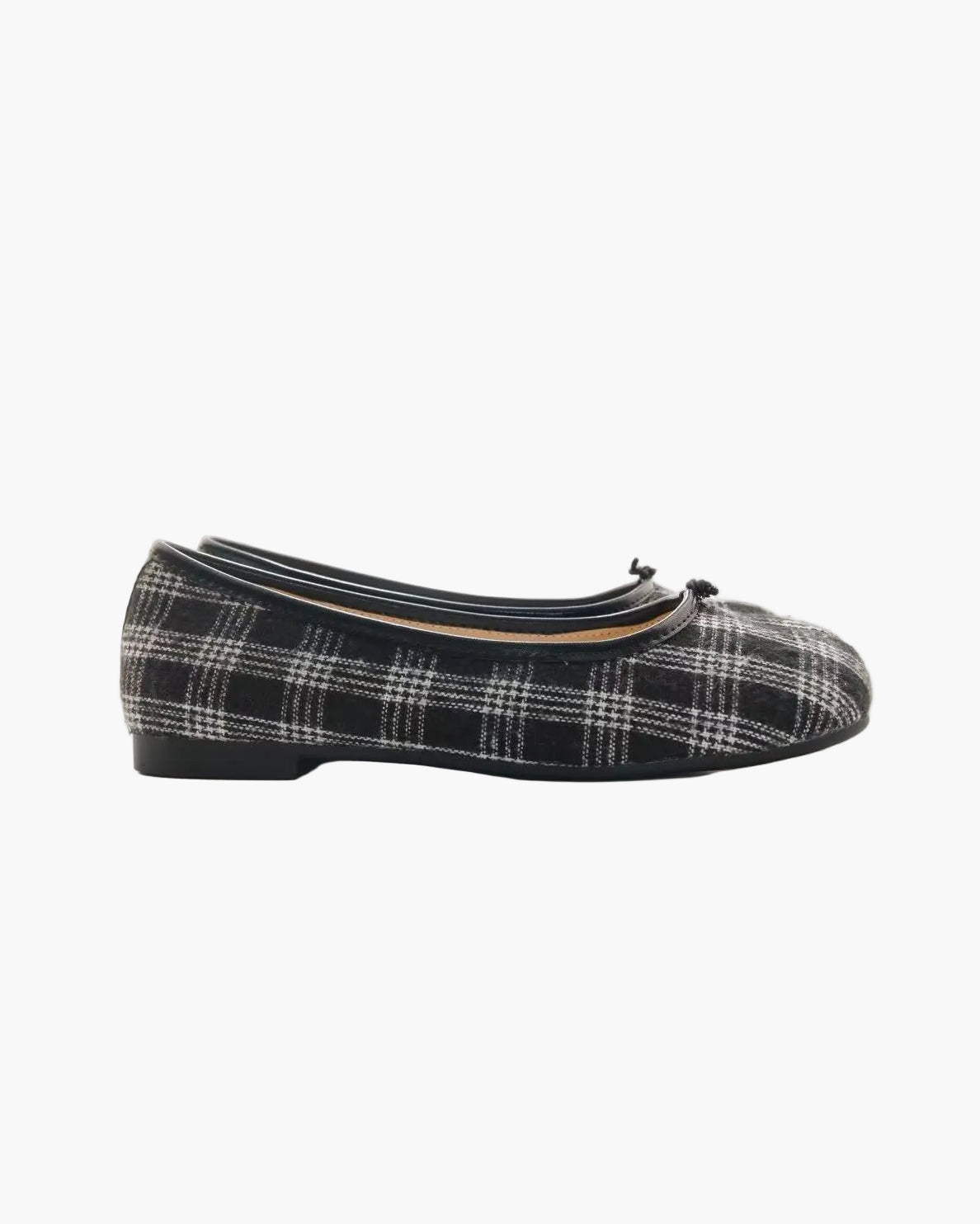 Plaid Tabi Ballet Flats