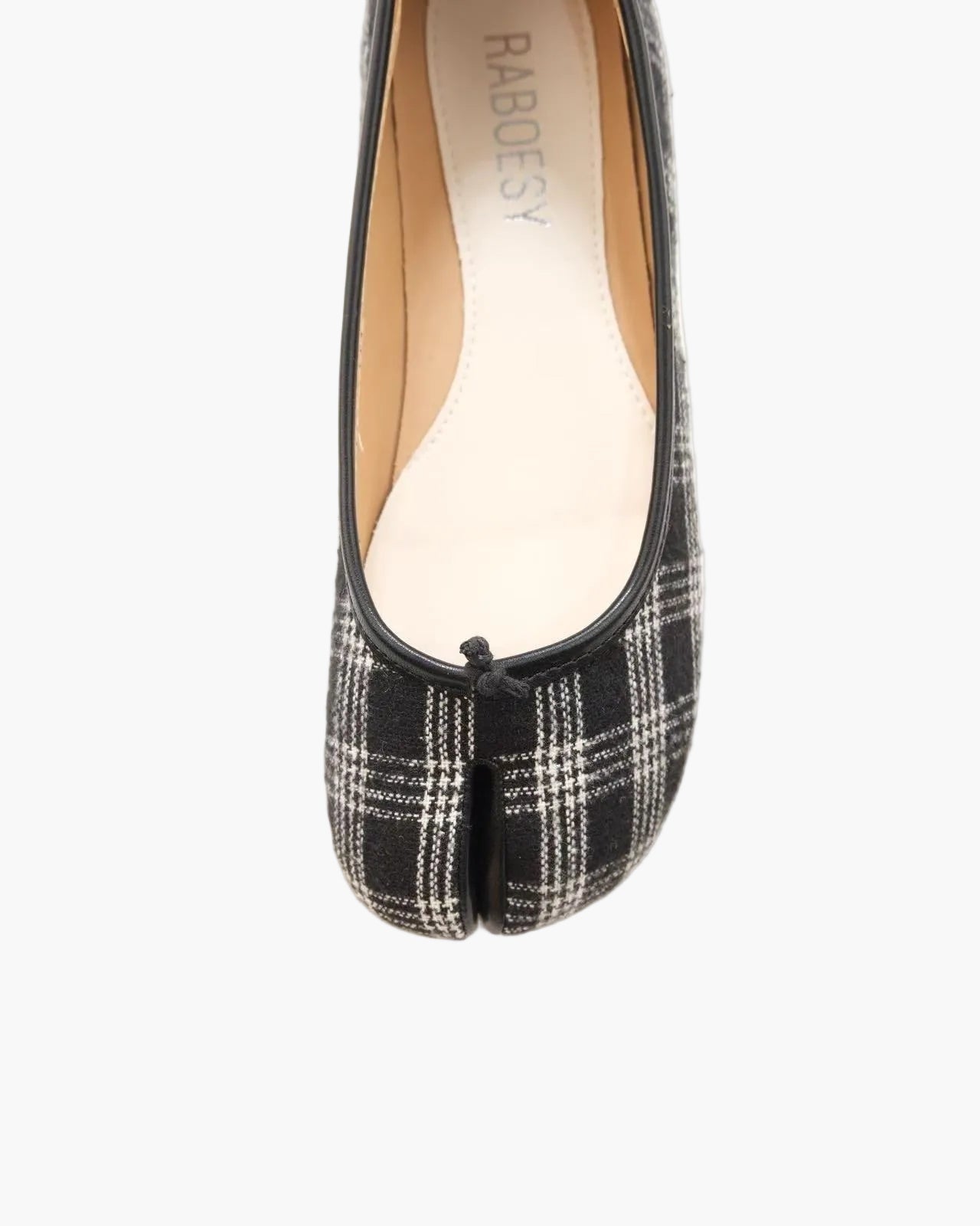Plaid Tabi Ballet Flats