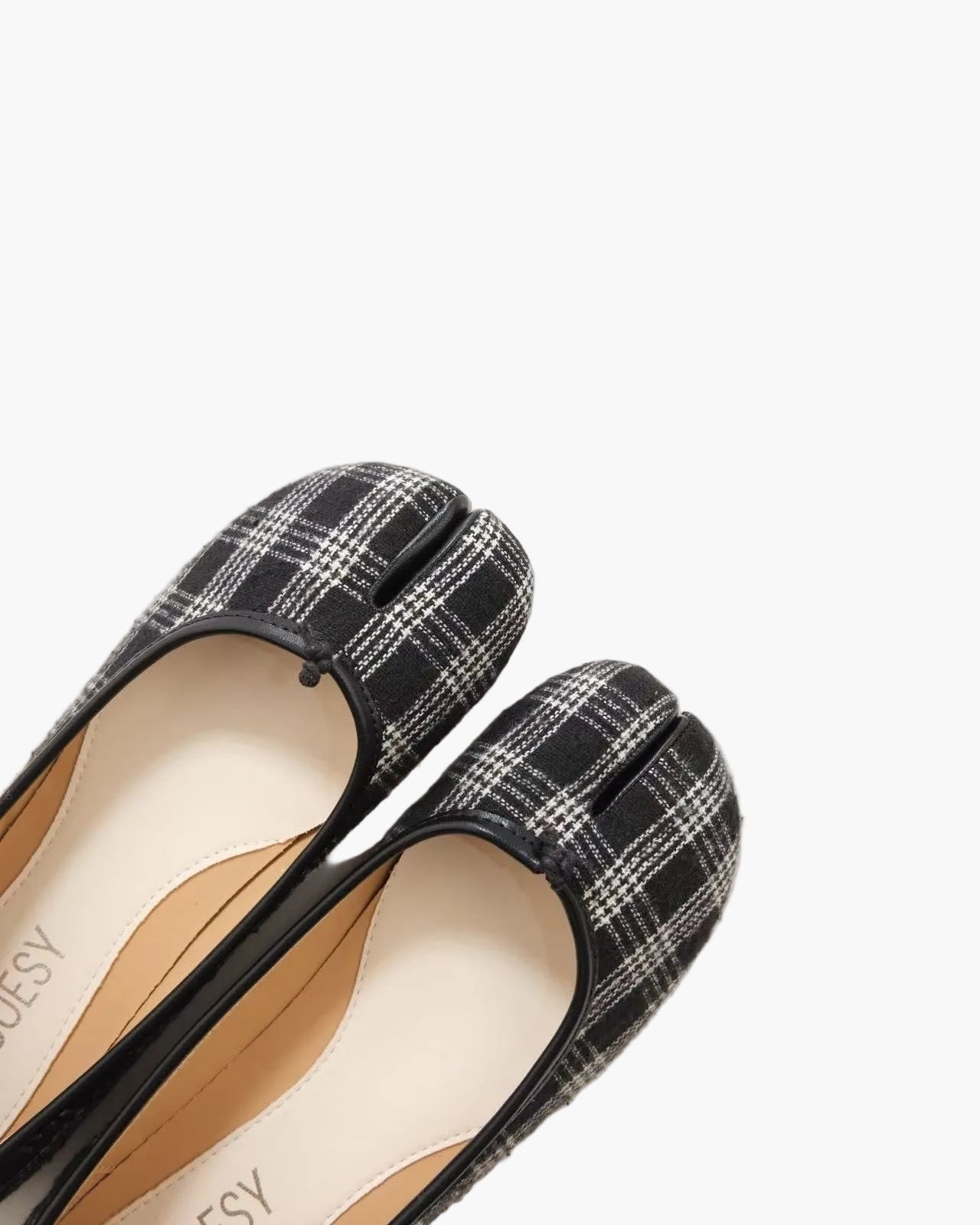 Plaid Tabi Ballet Flats