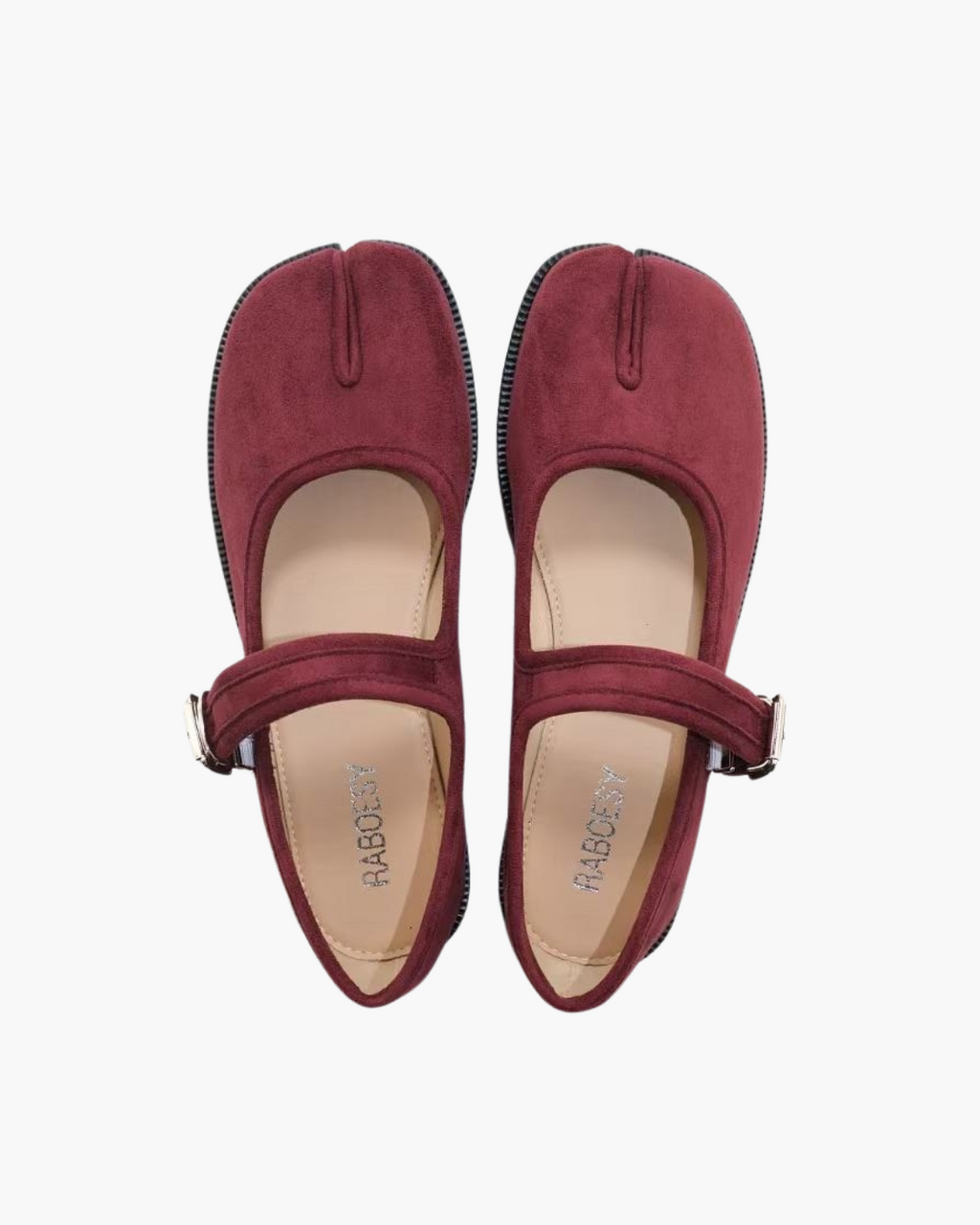 Suede Tabi Mary Jane Flats