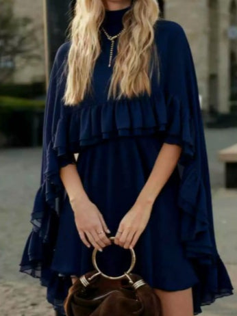 Elegant Chiffon Dress Fashion Inner Match Strap Two-Piece Set