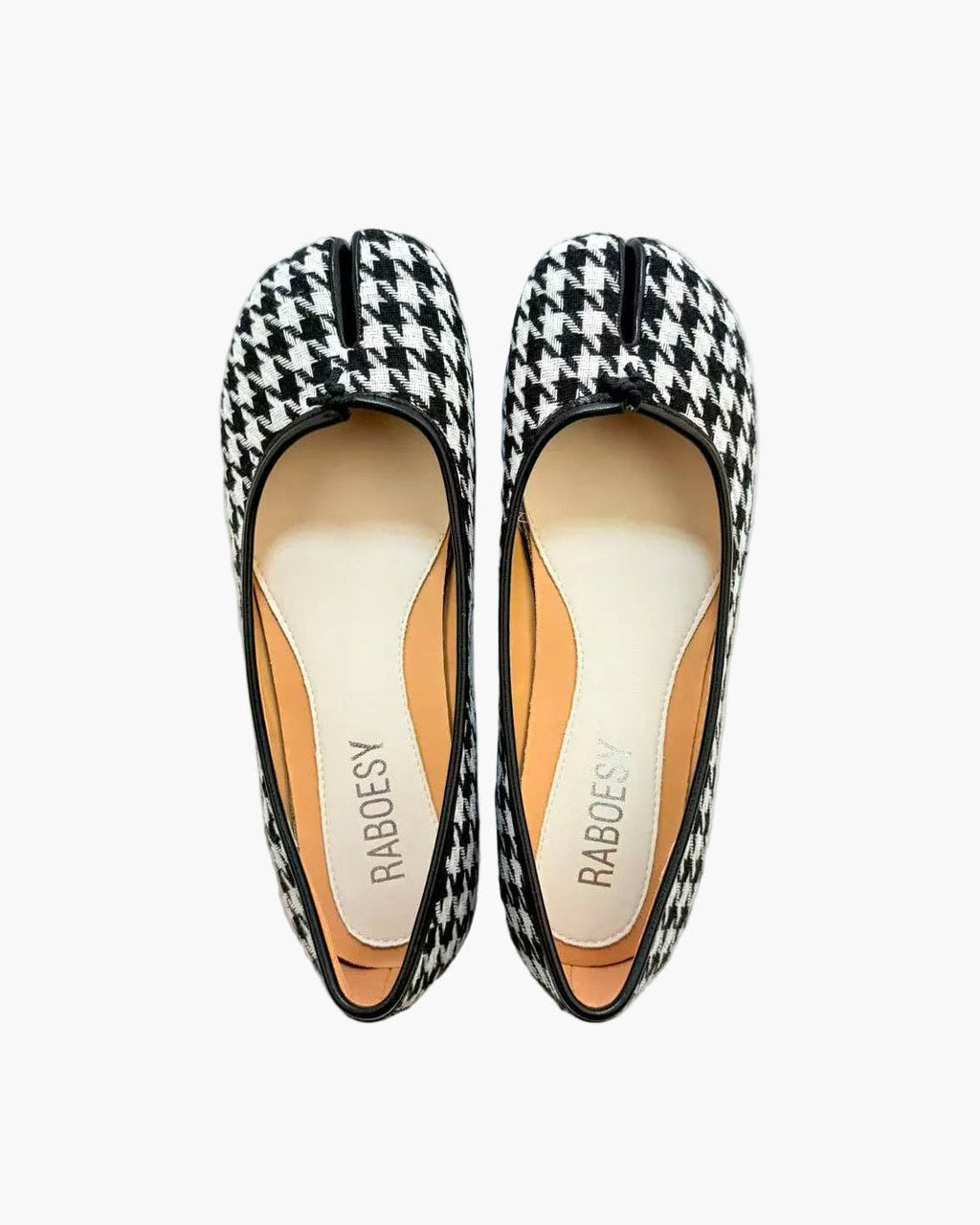 Plaid Tabi Ballet Flats