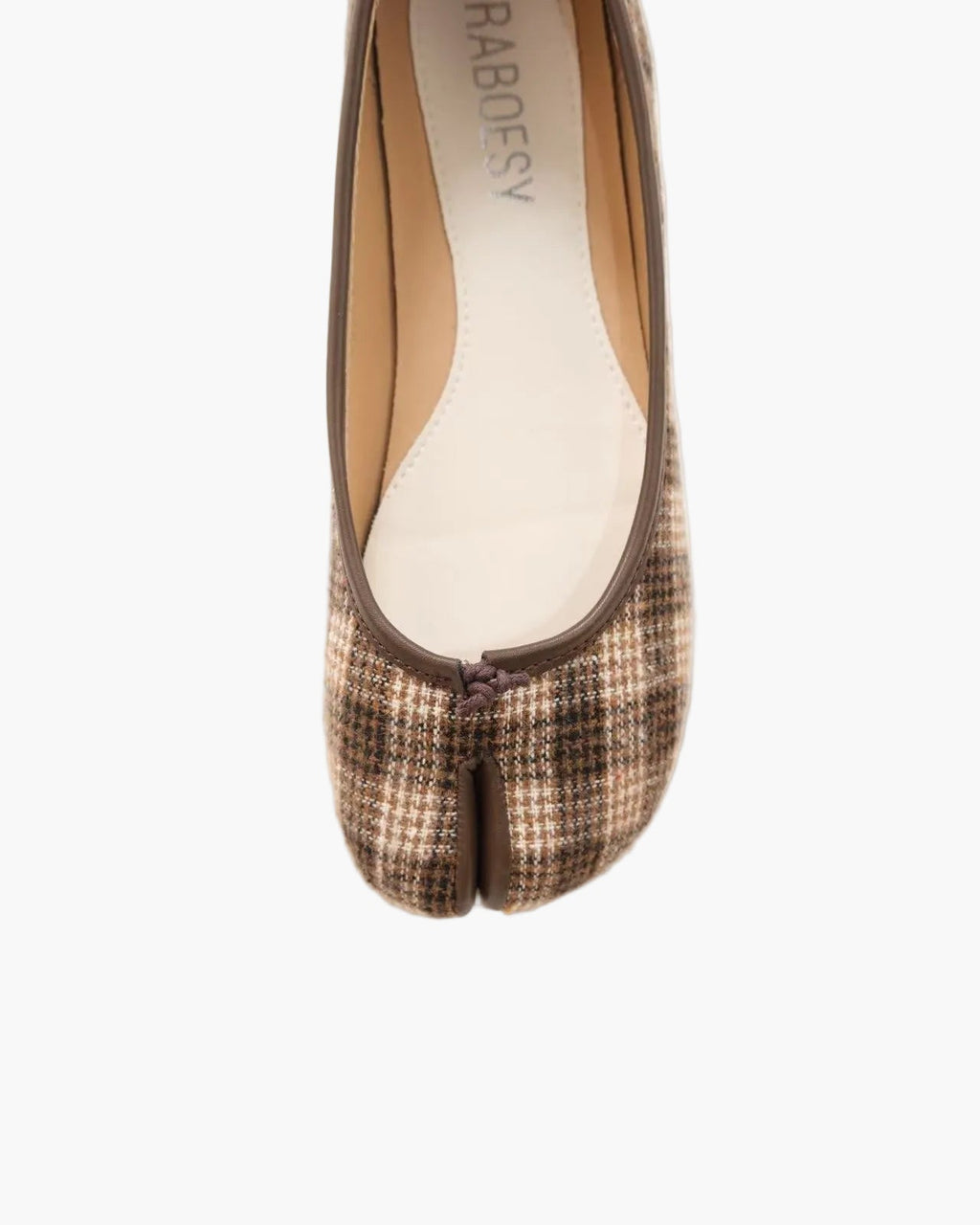 Plaid Tabi Ballet Flats