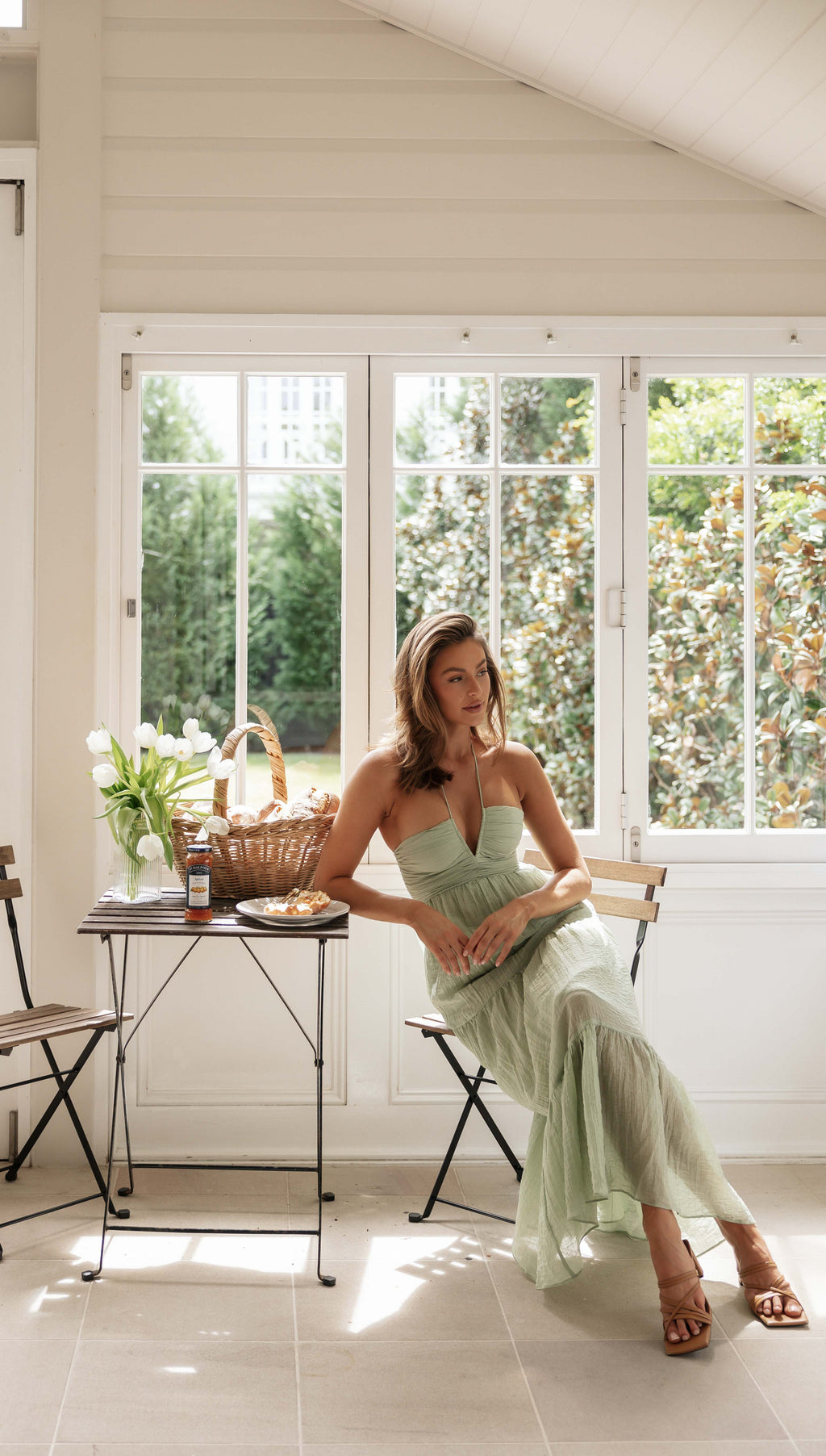 Breeana Maxi Dress (Sage)