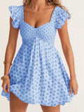 V neck ruched floral dress