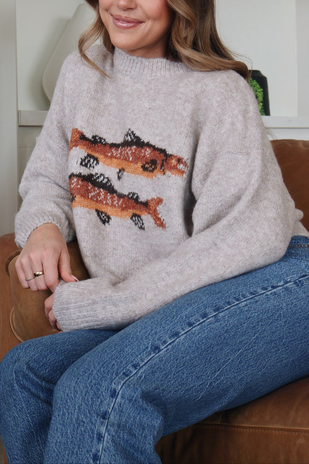 Trout Knit Sweater in Oatmeal