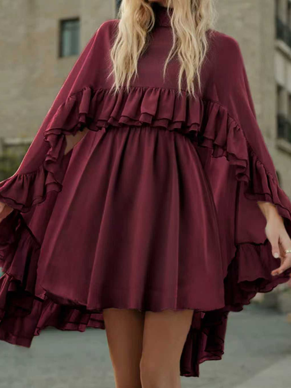 Elegant Chiffon Dress Fashion Inner Match Strap Two-Piece Set