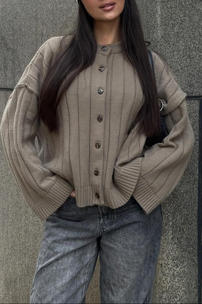 Soft Rib Relaxed Cardigan
