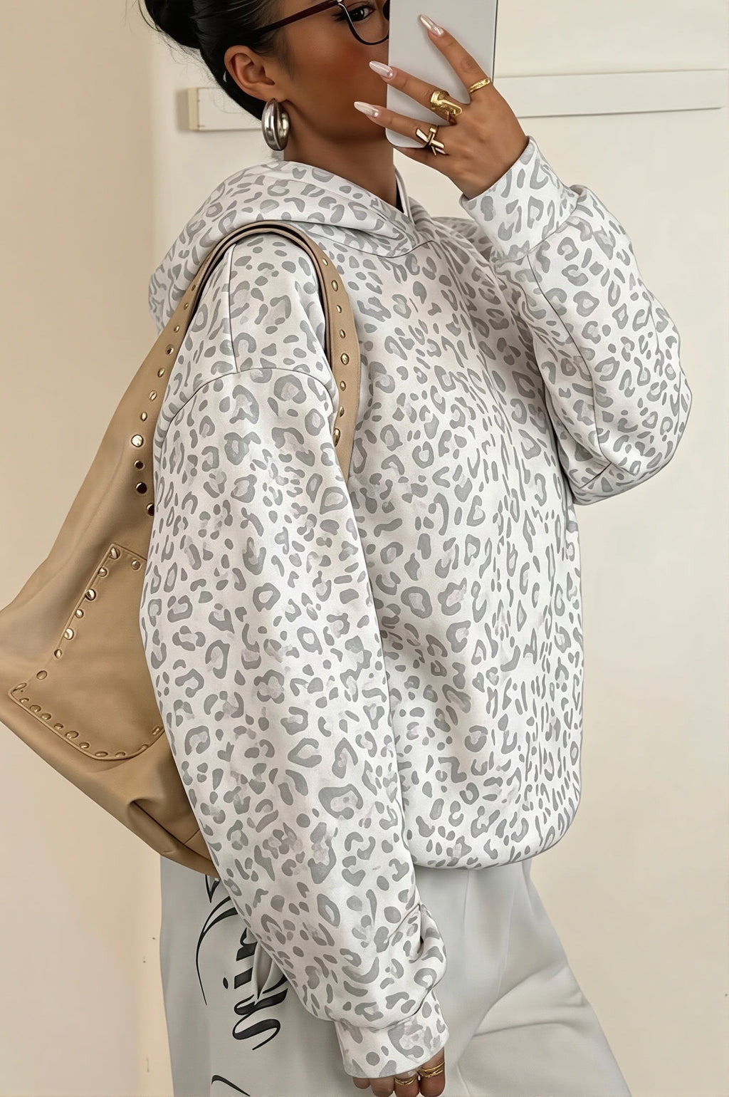 Leopard Print Casual Chic Hoodie