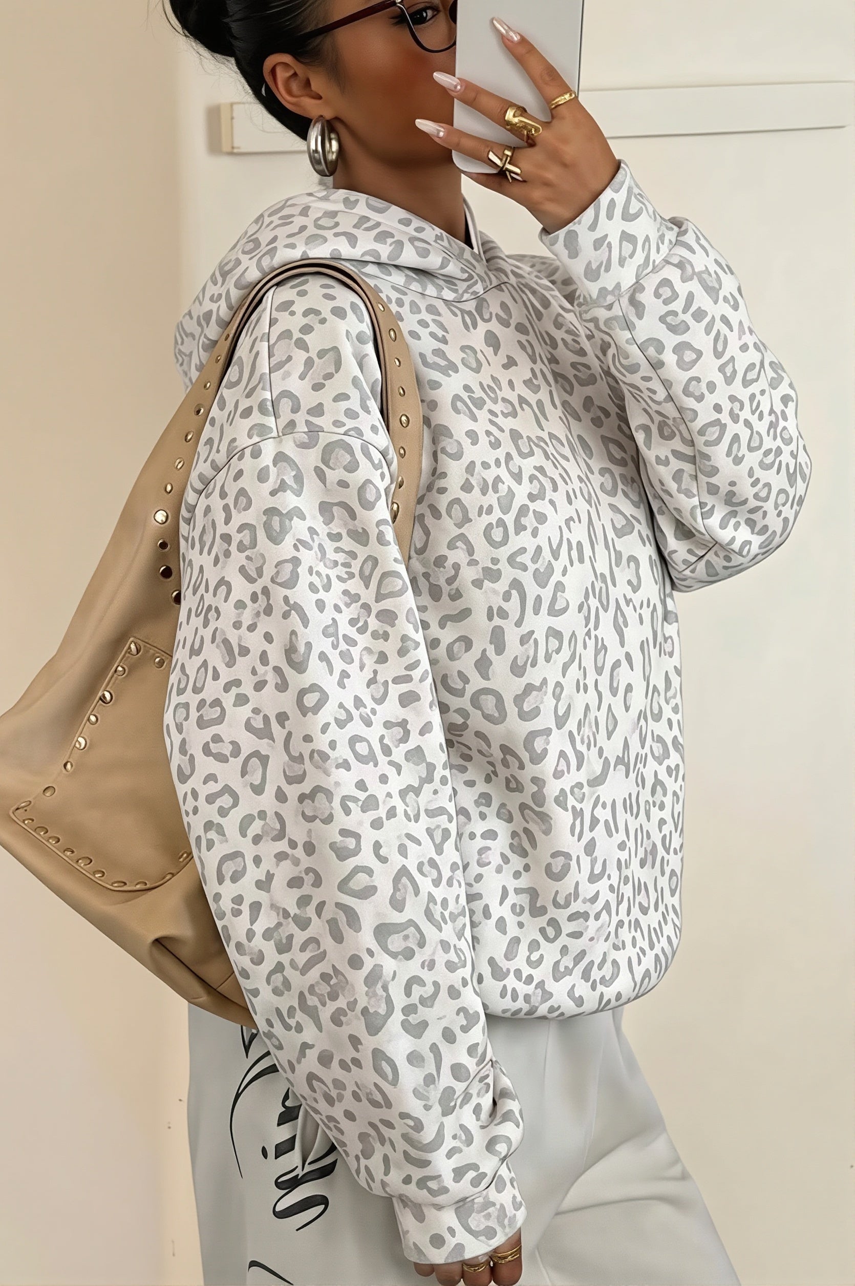 Leopard Print Casual Chic Hoodie