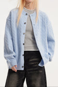 Relaxed Fit Cable Cardigan