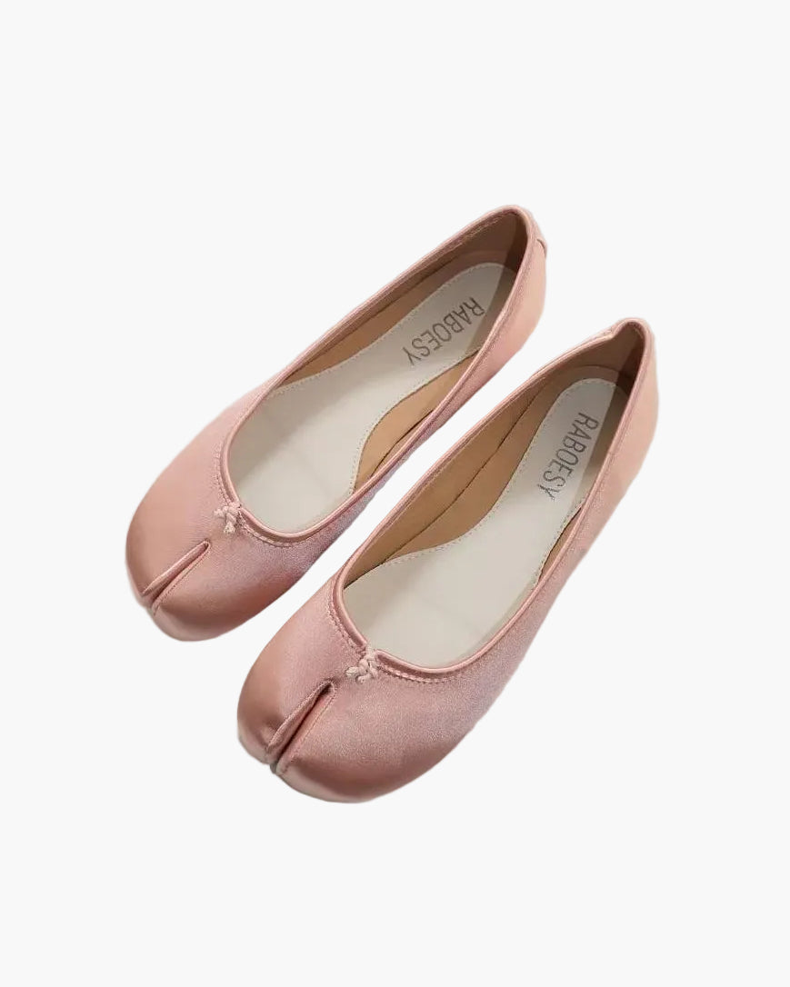 Satin Tabi Ballet Flats