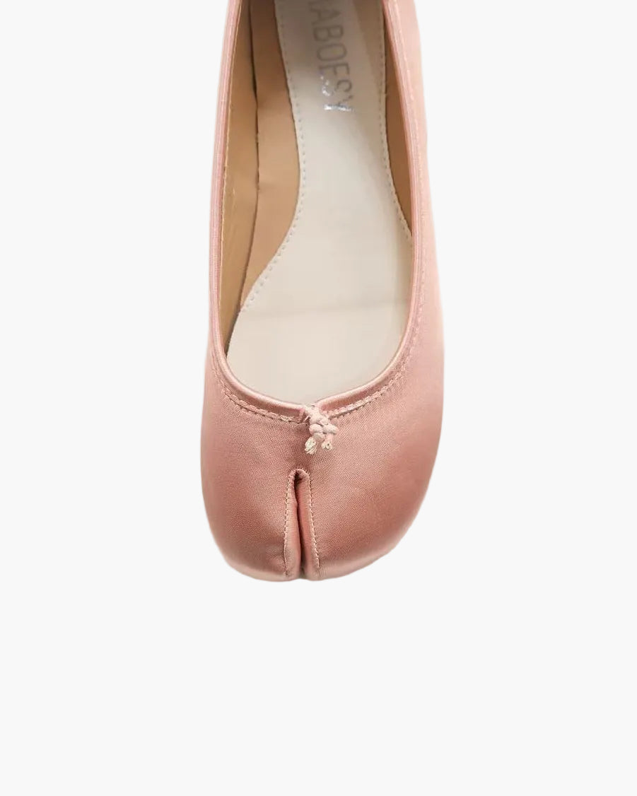 Satin Tabi Ballet Flats