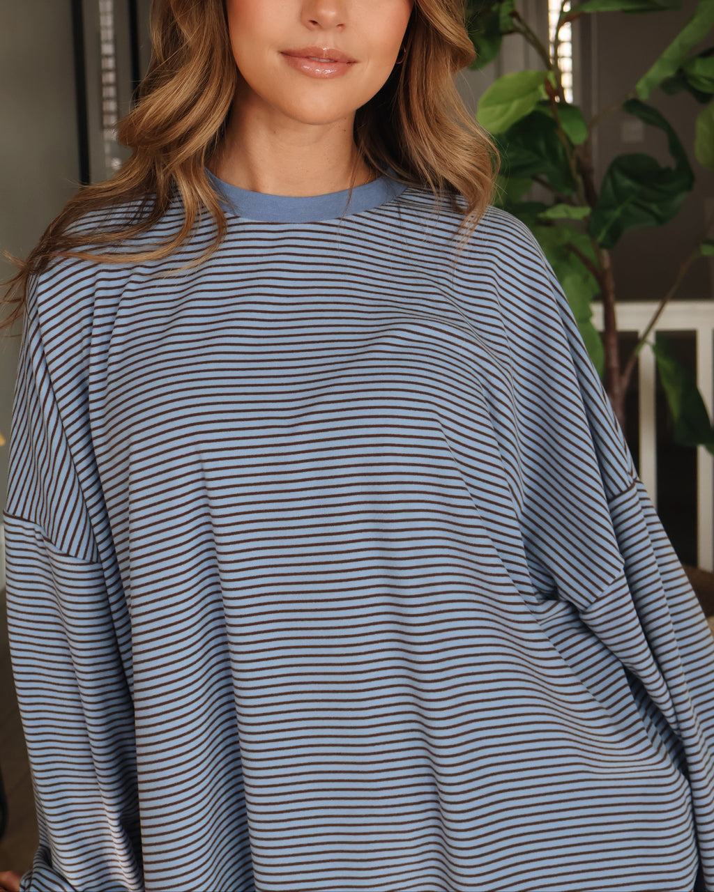 FINAL SALE - Porter Fleece Stripe Top