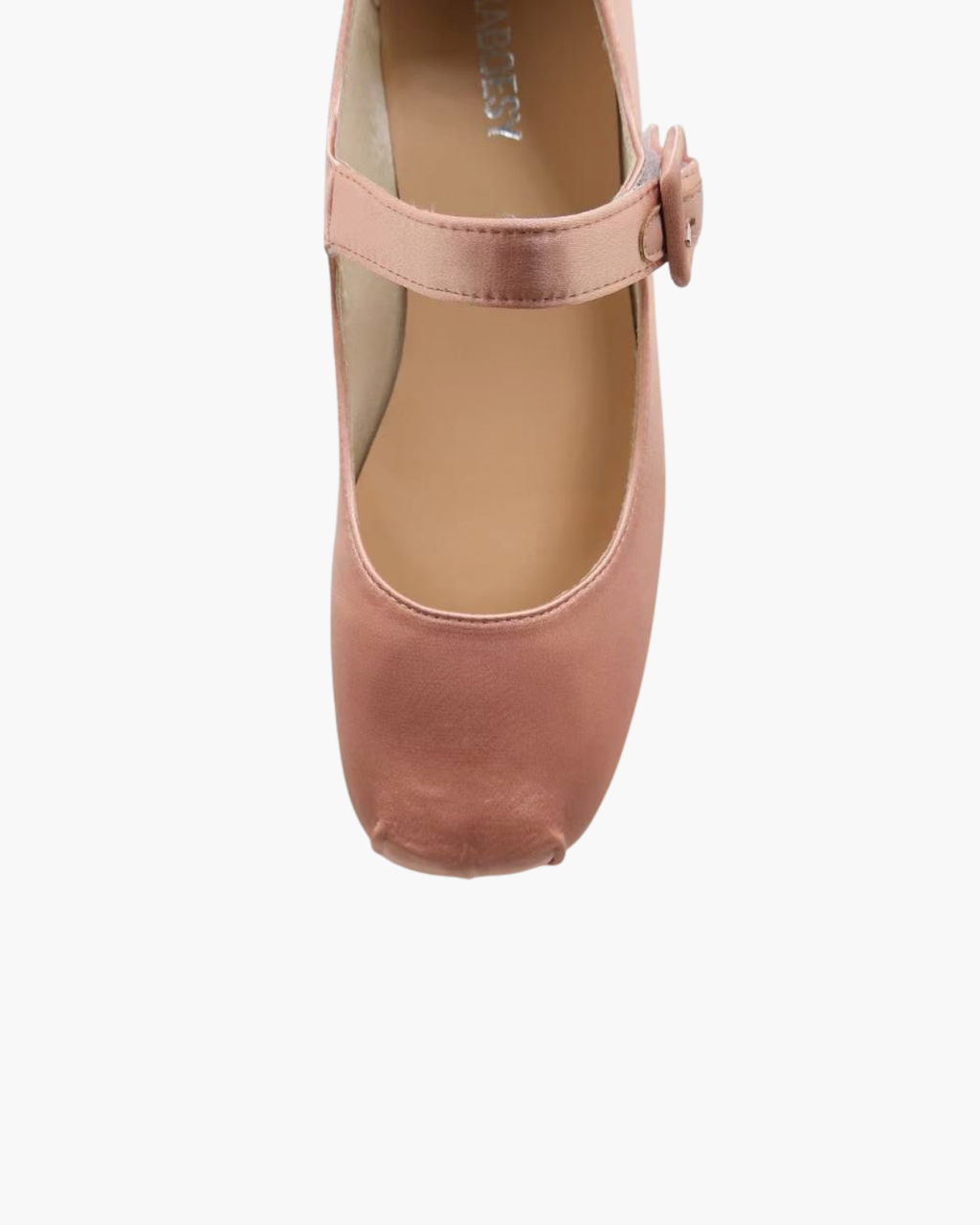Satin Square Toe Mary Jane Flats