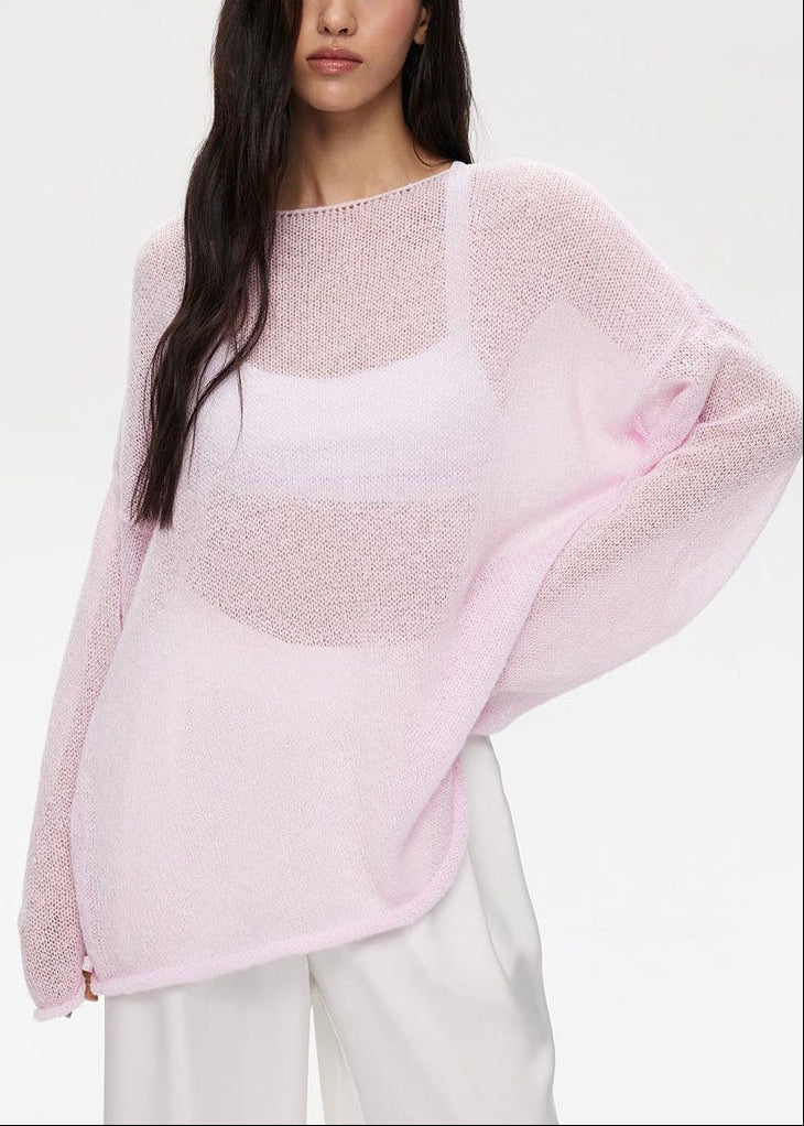 Lightweight See Through Knit Blouse
